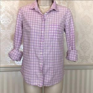 Jcrew lavender gingham button down. Size 2.